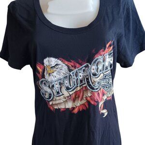 XL Women's Sturgis T-Shirt Harley-Davidson Womens Black Eagle Graphic 2011 NWT